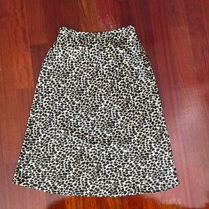 J Crew leopard print pull-on skirt